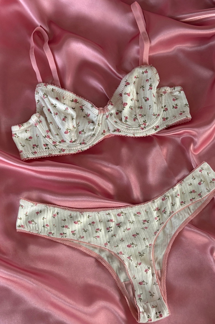 Pink Flower Pattern Underwear ATE-2870 - EYYO