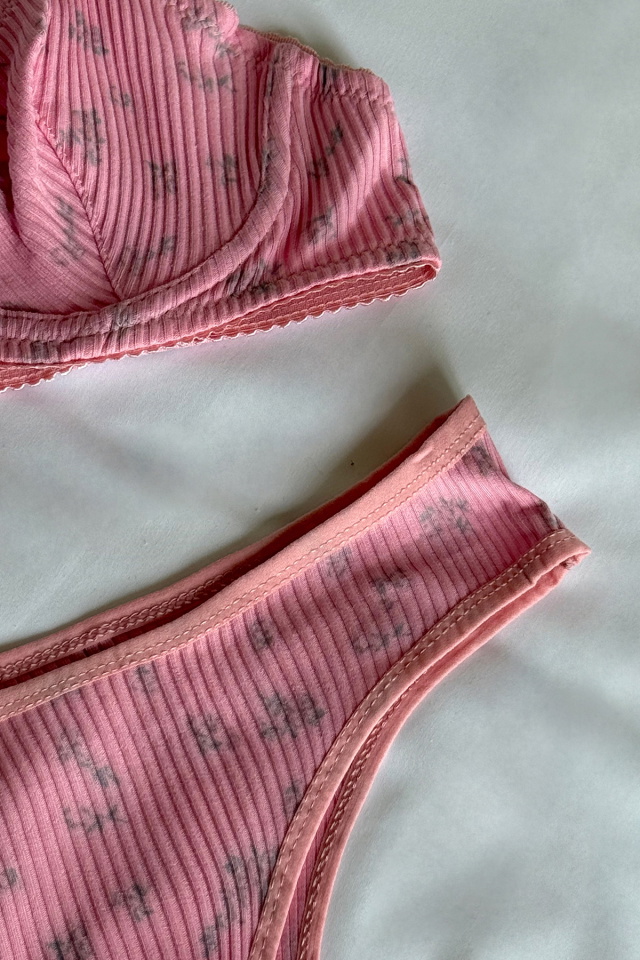 Pink Flower Pattern Underwear ATE-2881 - 3