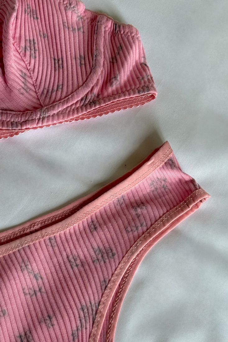 Pink Flower Pattern Underwear ATE-2881 - EYYO