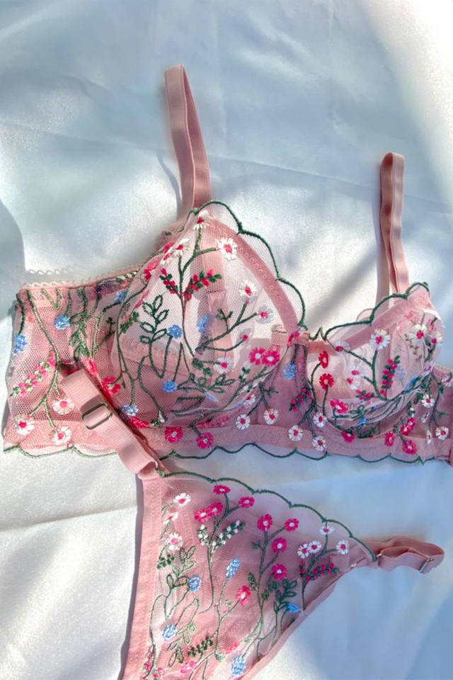 Pink Flower Set ATE4595 - 4