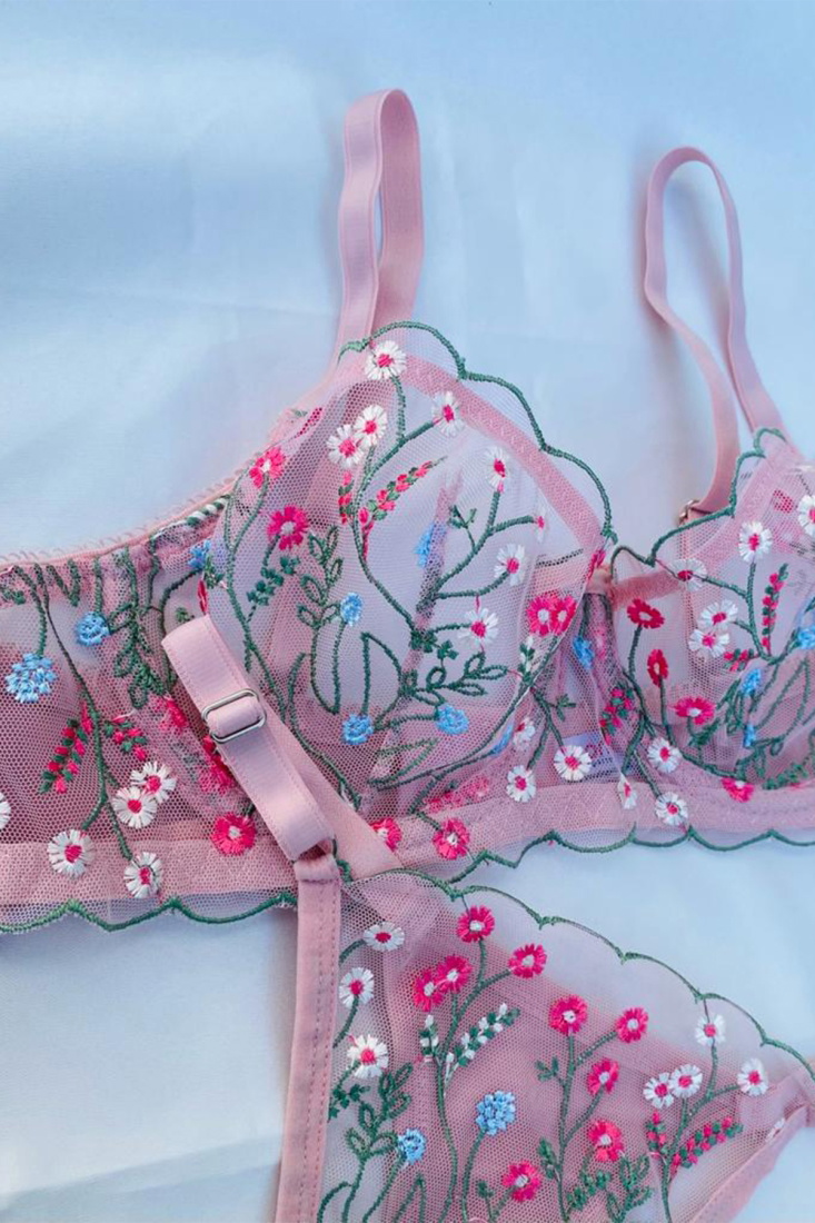 Pink Flower Set ATE4595 - EYYO