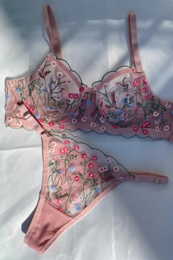 Pink Flower Set ATE4595 - EYYO