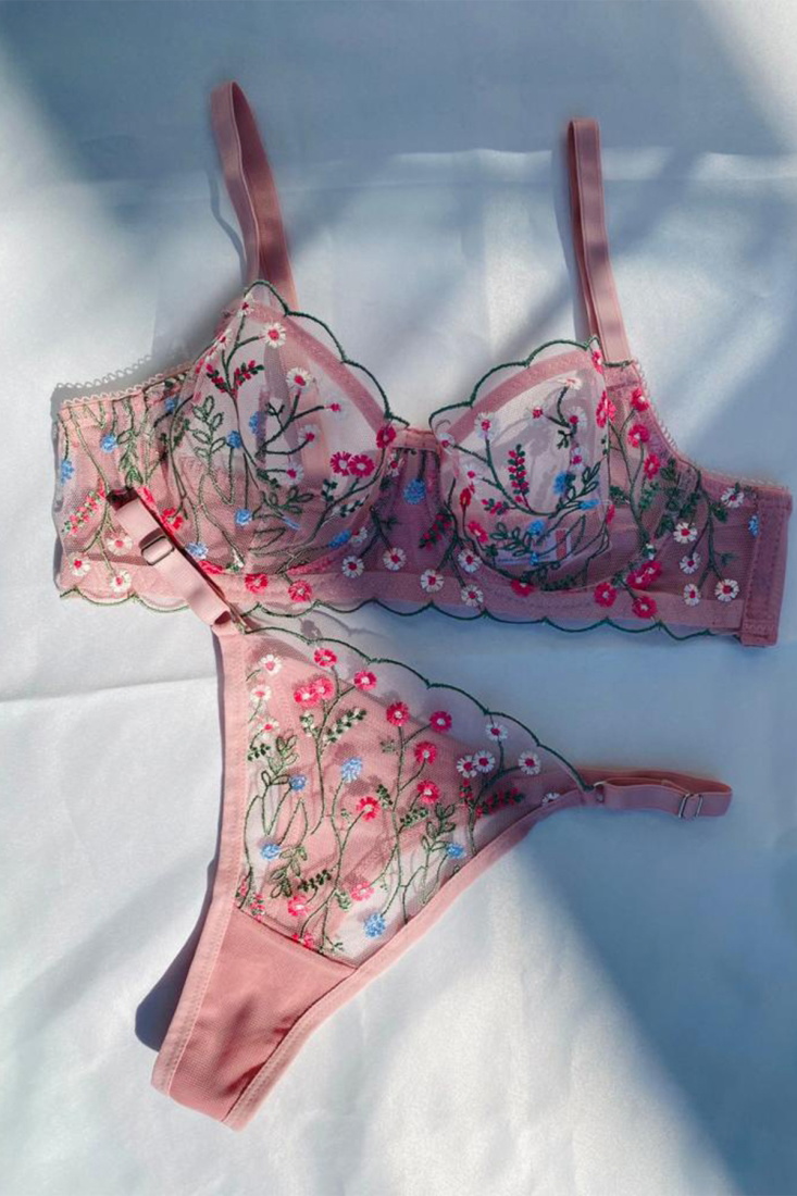 Pink Flower Set ATE4595 - EYYO