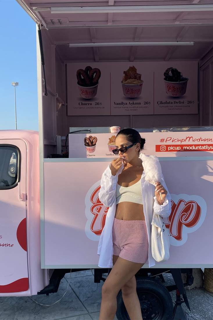 Pink Mini Shorts ATE1866 - gecce