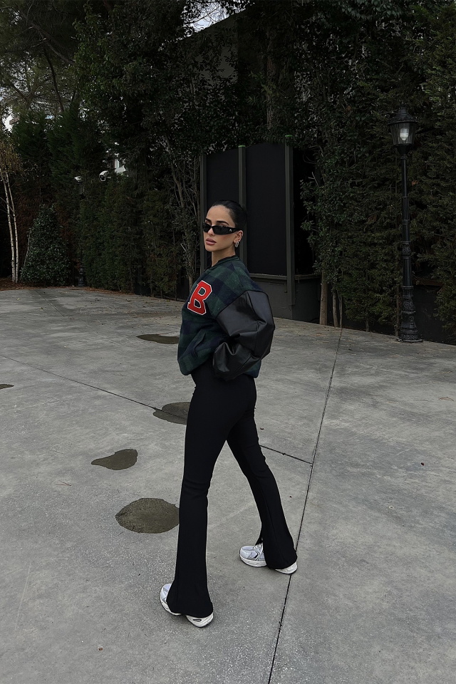 Pötikare Desen Harf Baskılı Kolej Ceket ATE2672 - 5