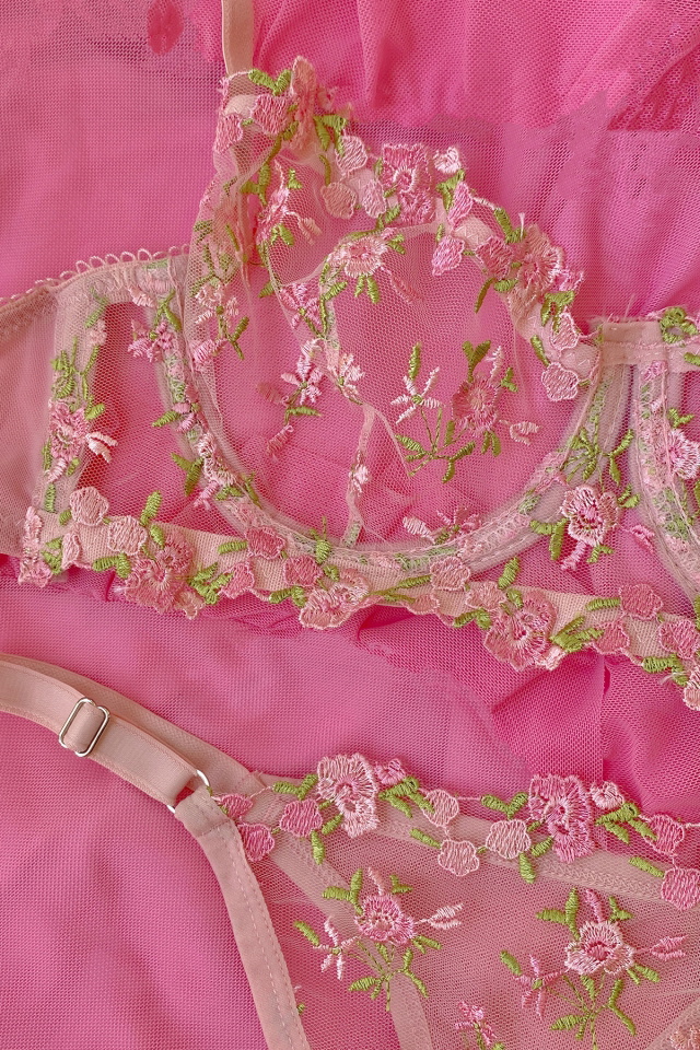 Powder Flower Pattern Underwear ATE7879 - 2