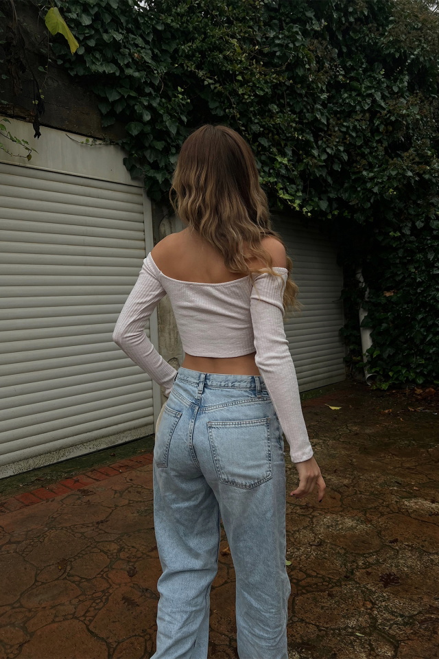 Powder Ring Detail Crop Top ATE2921 - 4