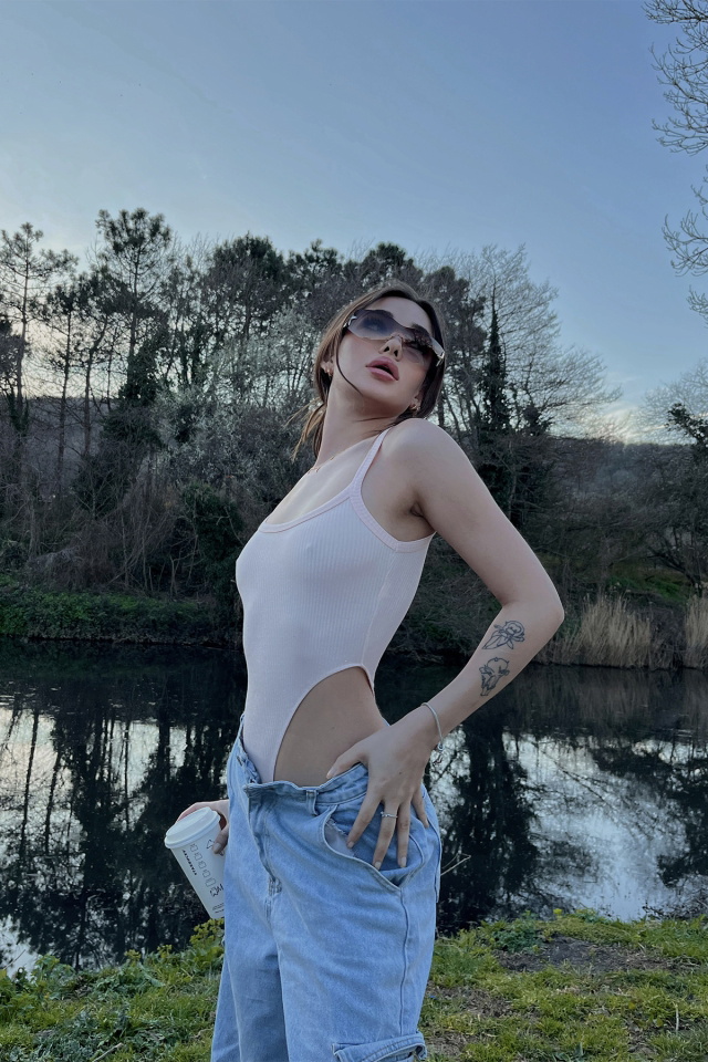 Pudra Askılı Bodysuit ATE4638 - 5