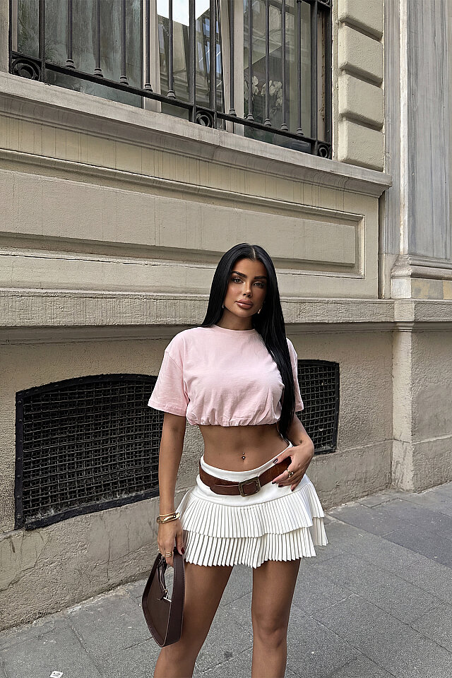Pudra Basic Crop Top -