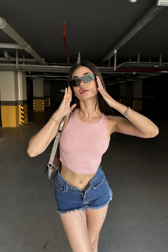 Pudra Basic Crop Top ATE7305 - 4