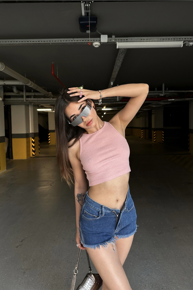 Pudra Basic Crop Top ATE7305 - 5