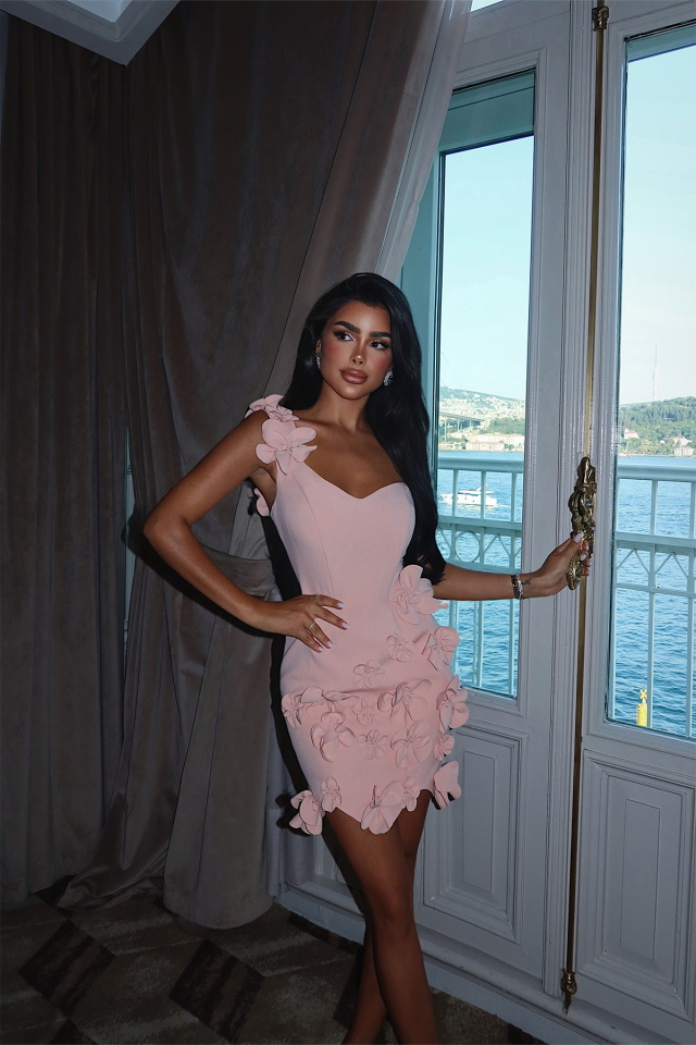 Pudra Dariah Mini Çiçekli Abiye ATE-3255 