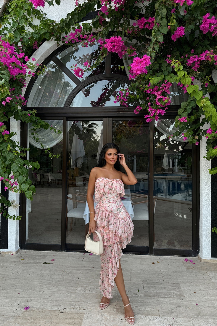 Pudra Karessa Straplez Elbise ATE-1557 - EYYO