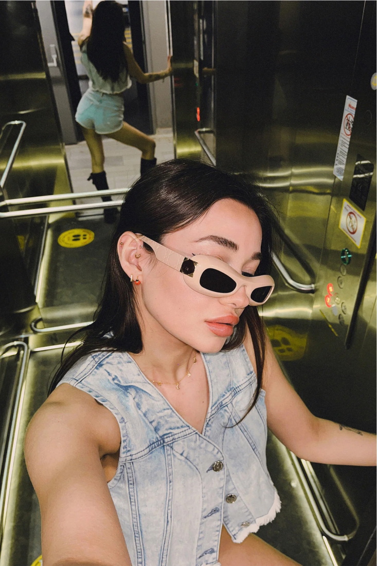 Pudra İnce Çerçeveli Gözlük ATE5127 - EYYO