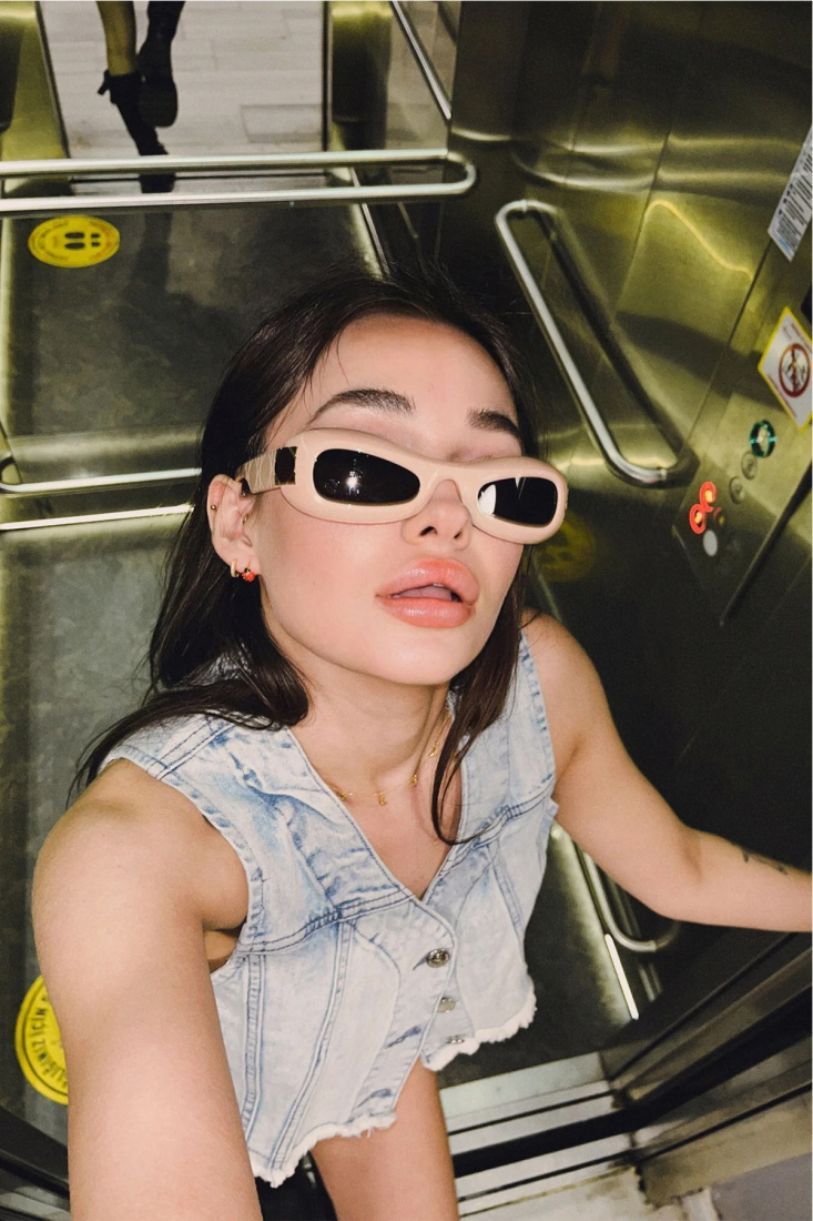 Pudra İnce Çerçeveli Gözlük ATE5127 - EYYO