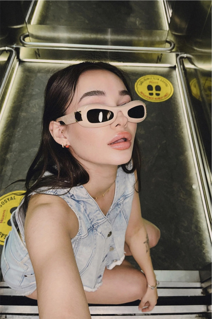 Pudra İnce Çerçeveli Gözlük ATE5127 - EYYO