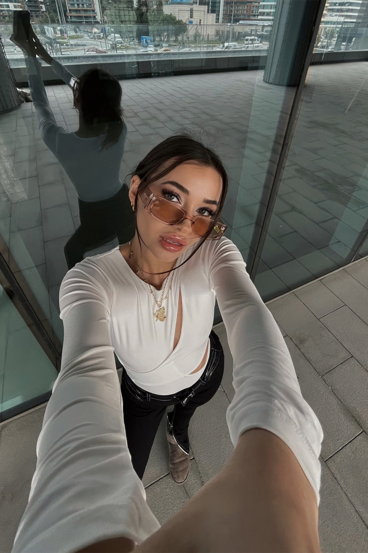 Pudra Kalın Çerçeveli Gözlük ATE4477 - EYYO