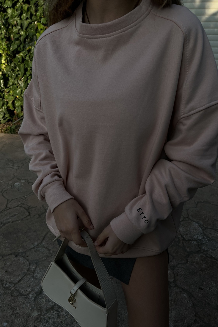 Pudra Oversize Basic Sweat ATE2526 - EYYO