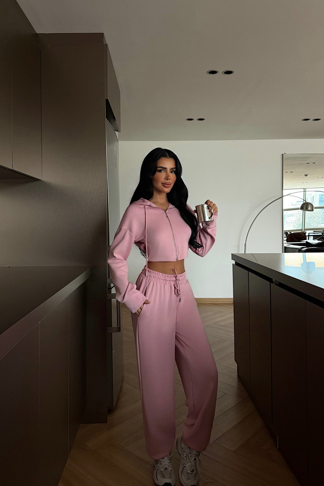 Pudra Olindy Fermuarlı Eşofman Takım ATE-2437 - 2