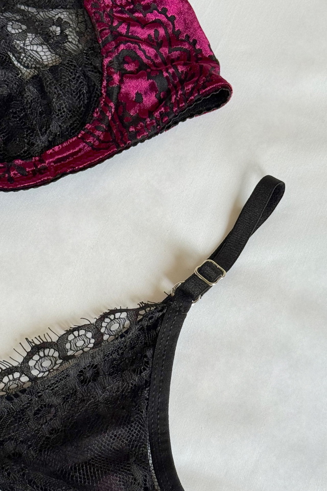 Purple Lace Detail Underwear ATE-2892 - 2