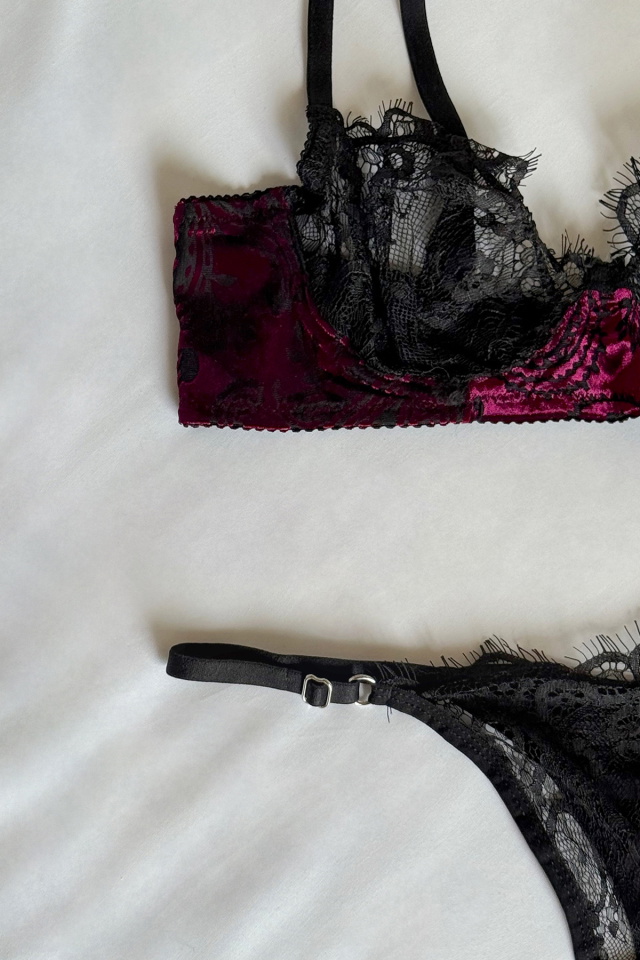 Purple Lace Detail Underwear ATE-2892 - 3