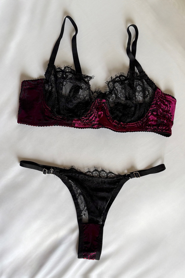 Purple Lace Detail Underwear ATE-2892 - 1