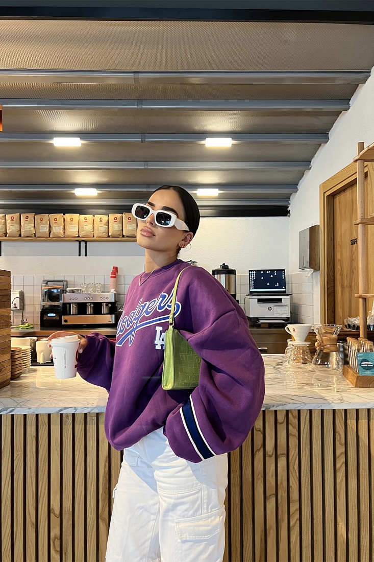 Purple Printed Sweat ATE1968 - NOON