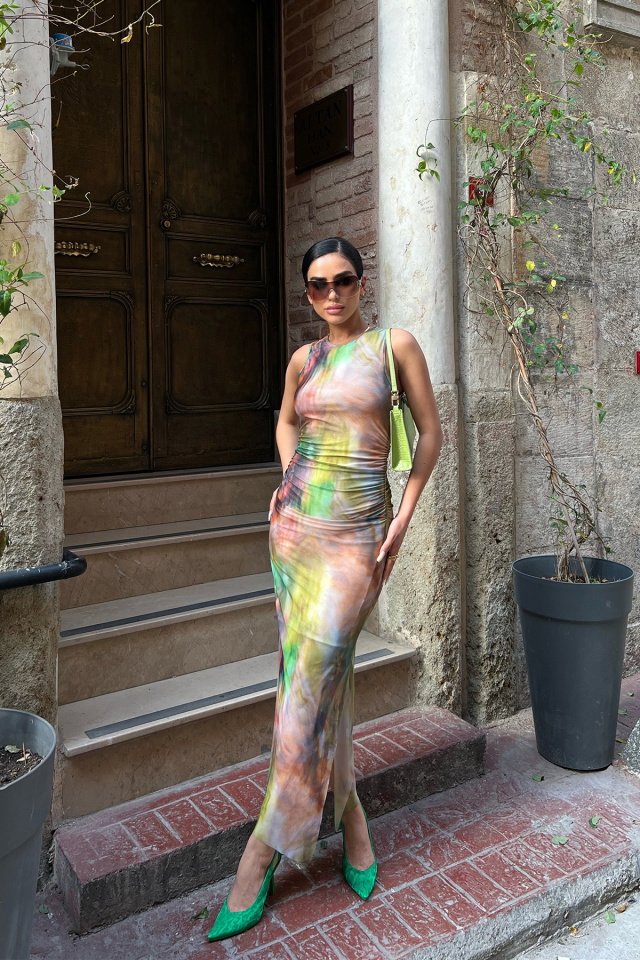 Rainbow Maxi Boy Elbise ATE7027 - 4