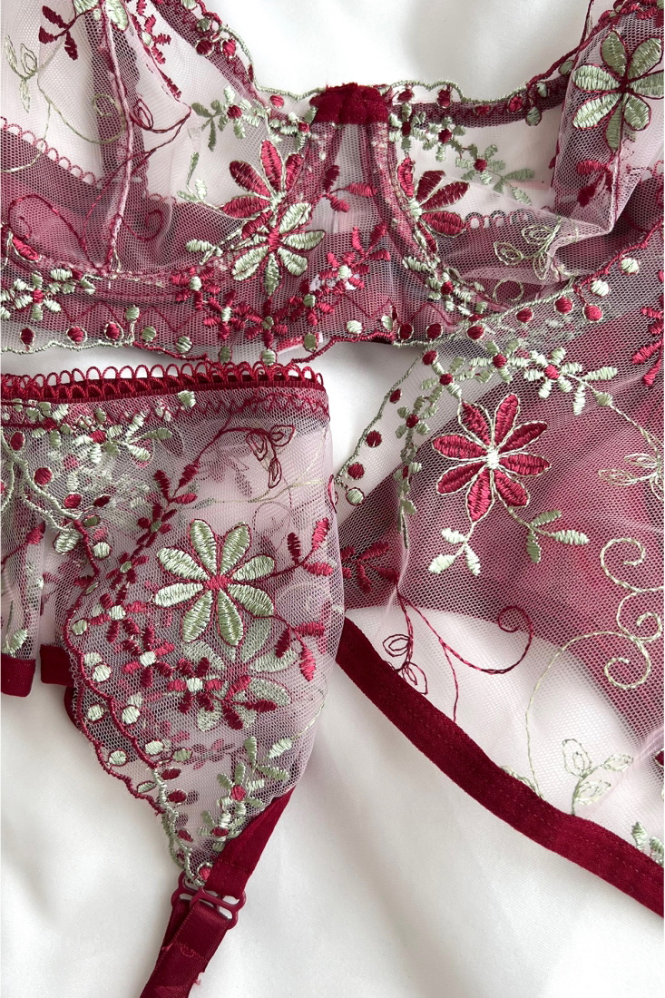 Red Flower Balenli Set ATE4466 - EYYO