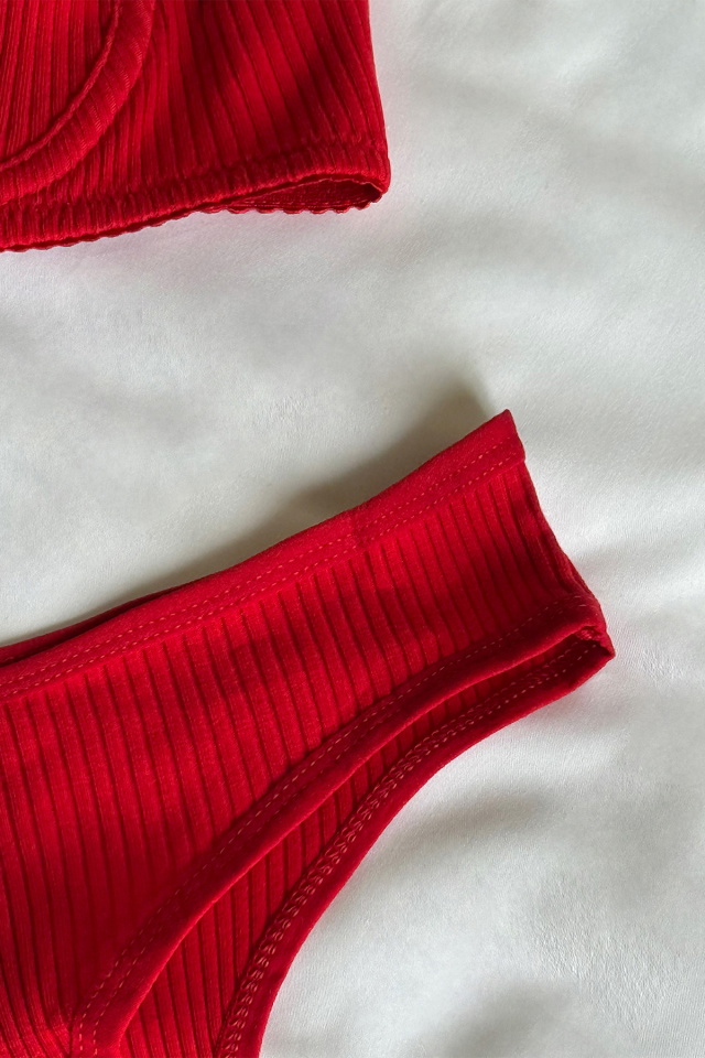 Red Knitted Underwear ATE-2889 - 3