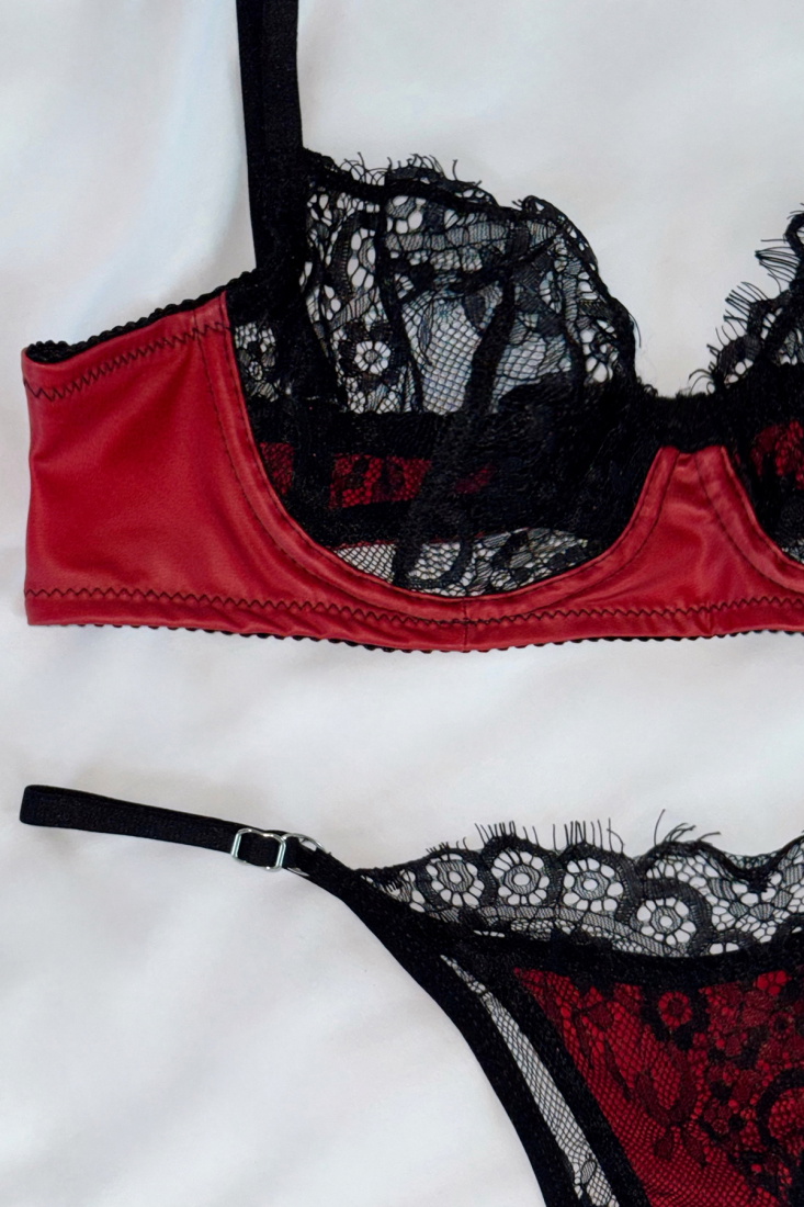 Red Leather Underwear ATE-2891 - EYYO