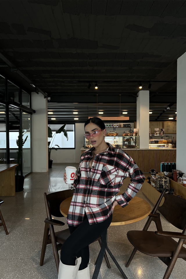 Red Pocket Lumberjack Shirt ATE2836 - 1