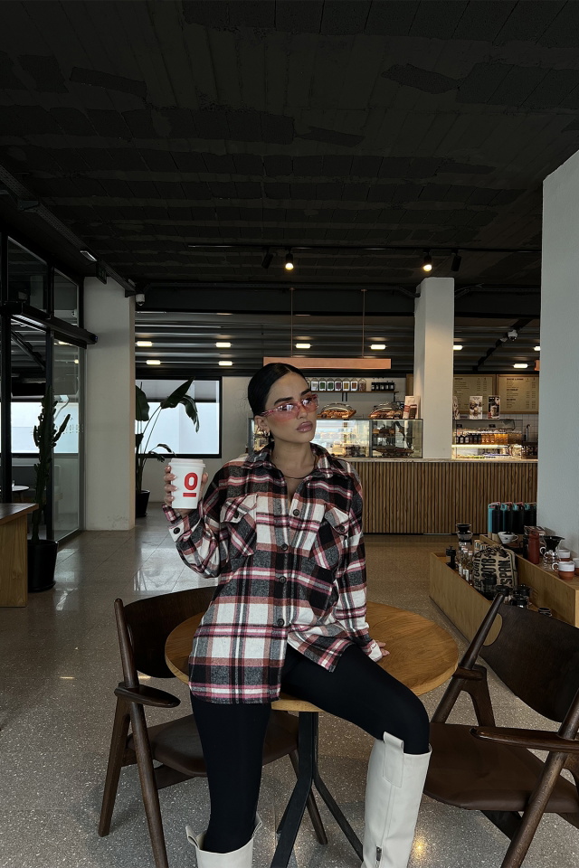 Red Pocket Lumberjack Shirt ATE2836 - 4