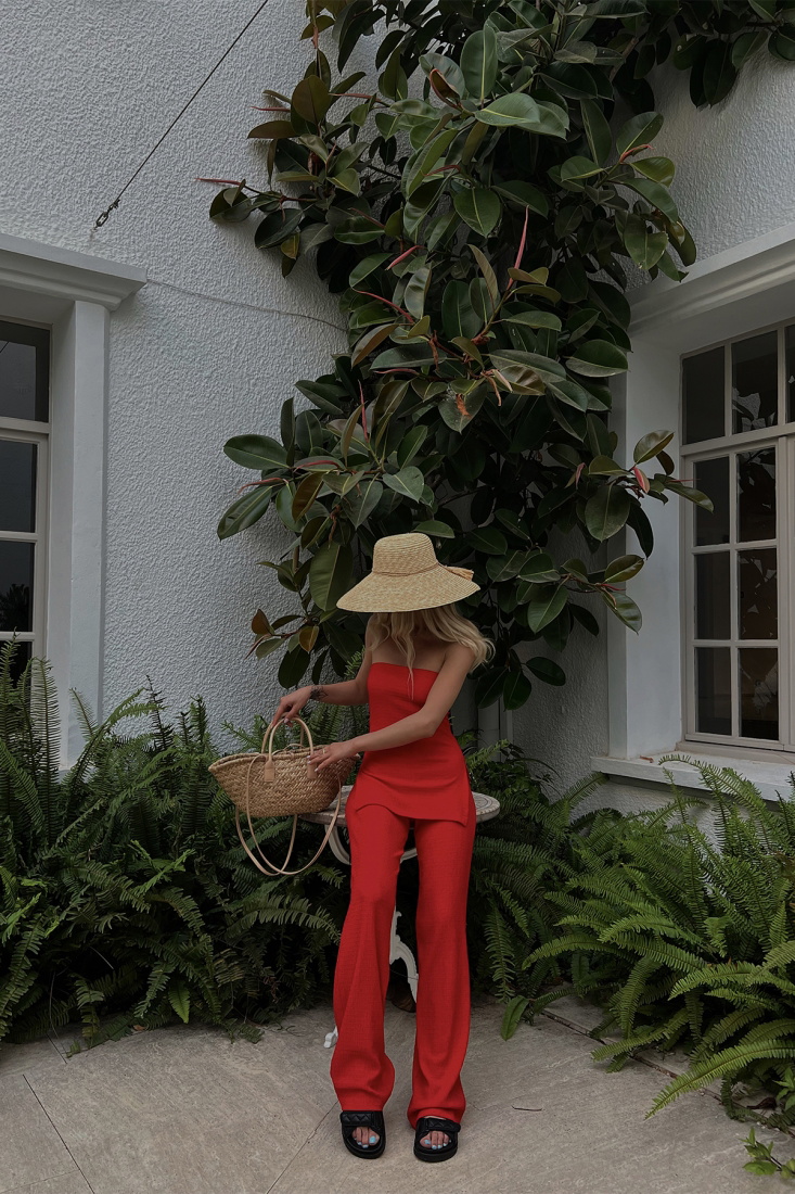 Red Tanisa Set ATE1622 - EYYO ATELIER