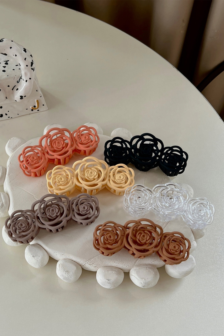 Renkli Rose 6'lı Mandal Toka Seti Ak105 - EYYO