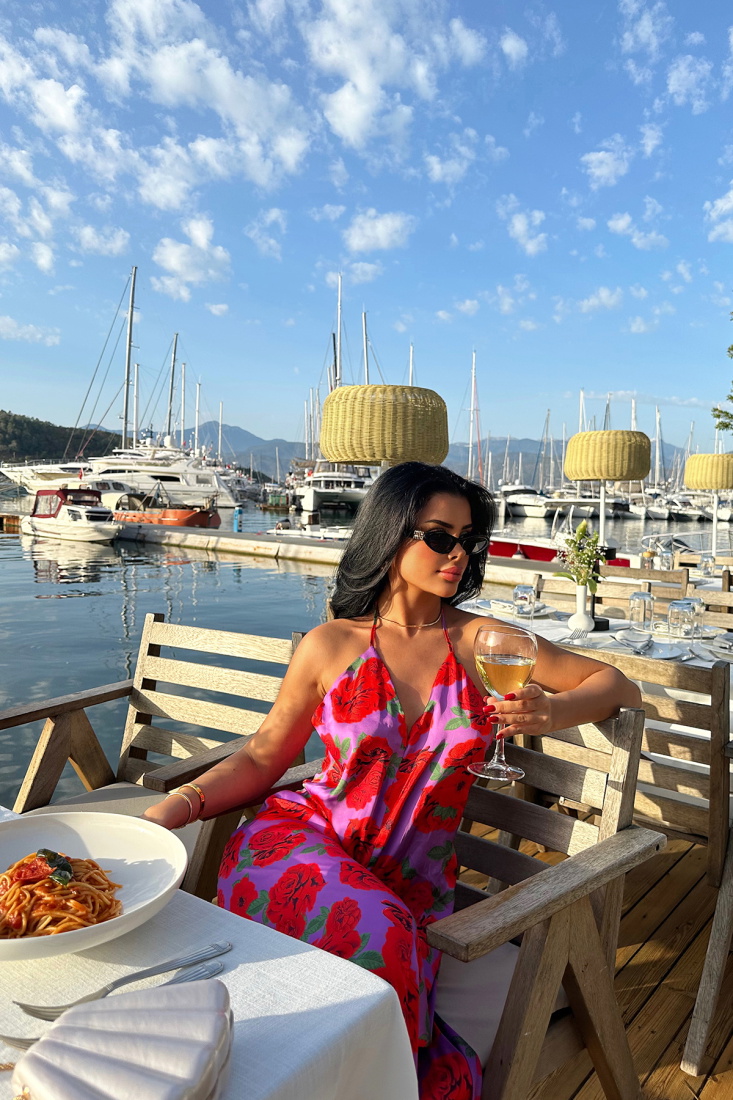 Rosalyn Derin Sırt Dekolteli Uzun Elbise ATE-1048 - EYYO