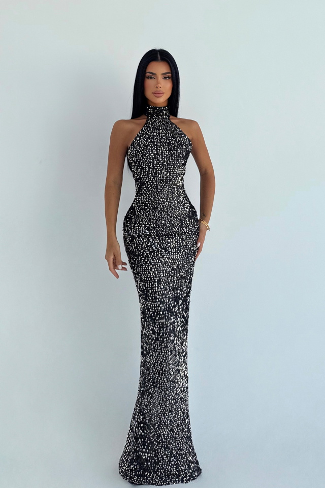 Rose Gold Pul Detay Elbise ATE-3484 