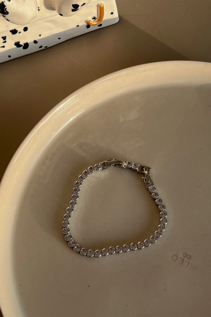 Round Stoned Clips Bracelet AK146 - EYYO