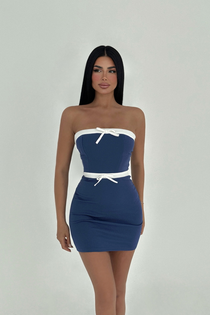 Saks Nava Mini Elbise ATE-2488 - EYYO
