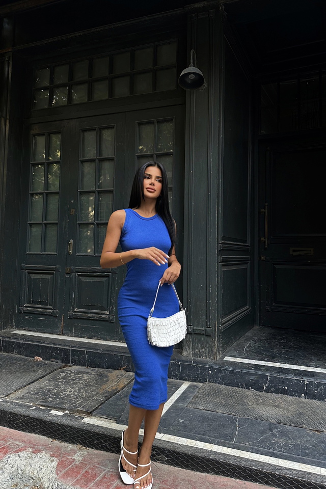 Saks Basic Uzun Elbise ATE7851 - 5