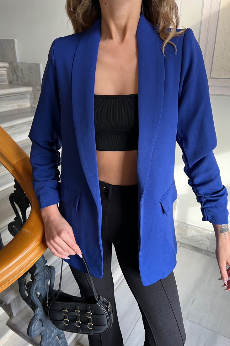 Saks Blazer Kruvaze Yaka Ceket ATE4359 - EYYO