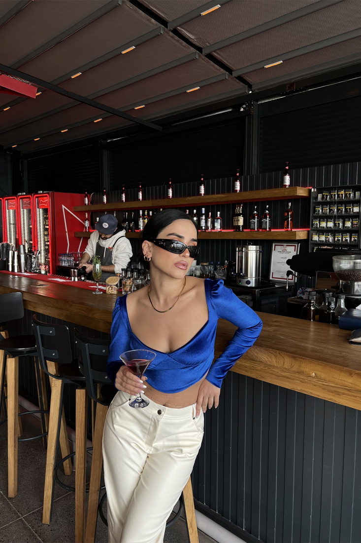 Saks Crop Top ATE2943 - EYYO