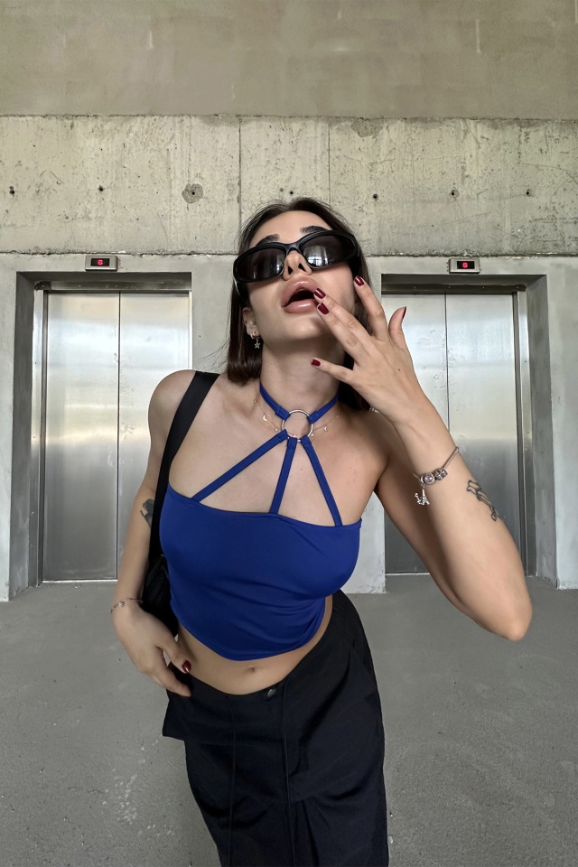 Saks Halka Detay Crop Top ATE7141 - 5