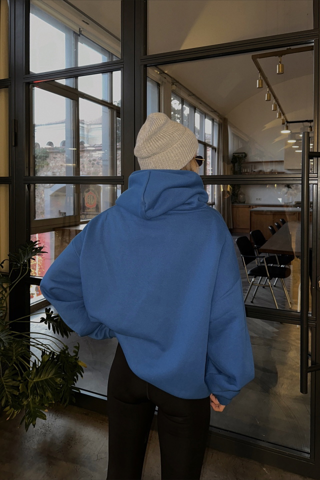 Saks Kapşonlu Oversize Sweat ATE3161 - 4