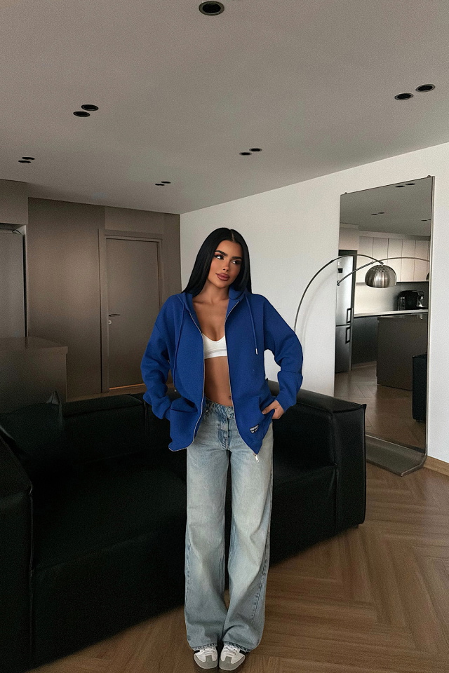 Saks Medias Kapüşonlu Hırka ATE-4864 - 2