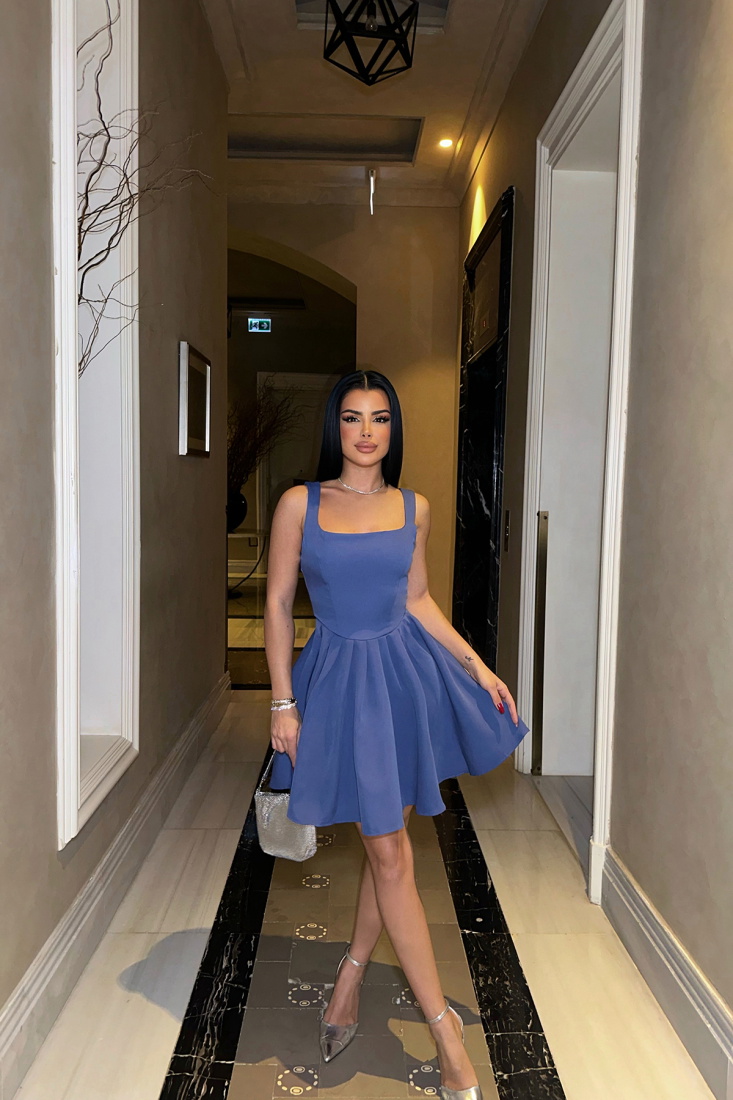 İndigo Yolian Mini Elbise ATE3778 - EYYO