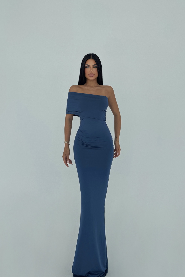 Saks Vanya Tek Kol Elbise ATE-2754 - EYYO