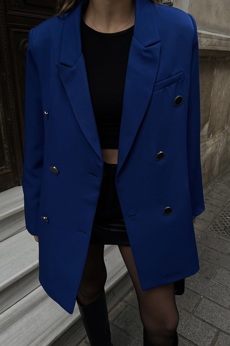 Saks Önü Düğmeli Ceket ATE4439 - EYYO