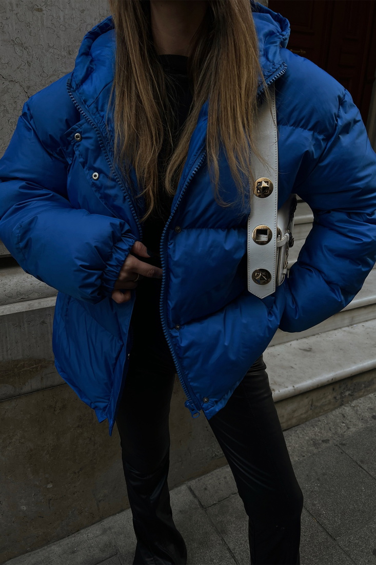 Saks Şişme Kapşonlu Mont ATE3490 - EYYO