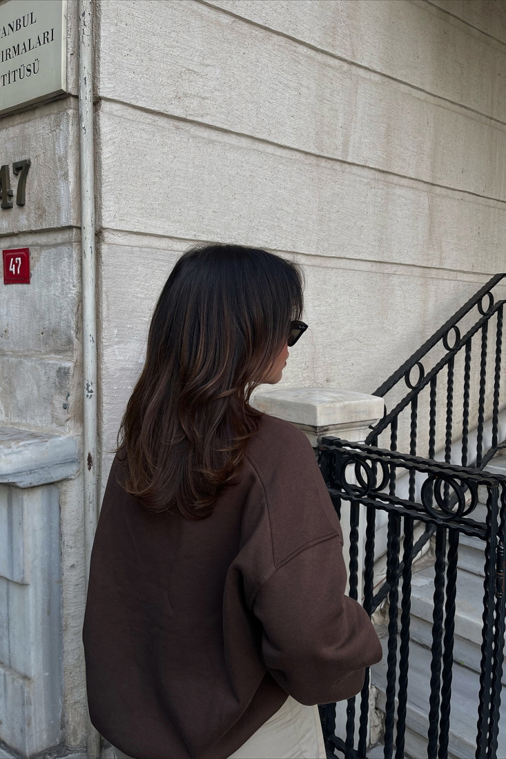 Santa Monica Baskılı Sweat ATE2371 - EYYO